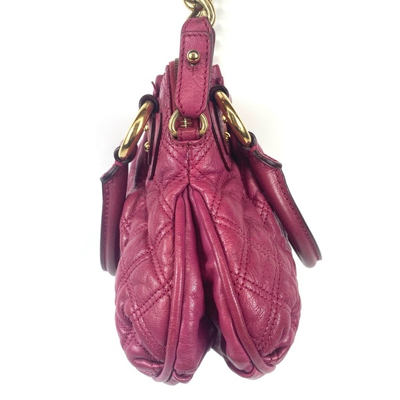 MARC JACOBS Leather Quilted Small Cecilia in Fuchsia. Made in Italy. Authentic. - Picture 6 of 17